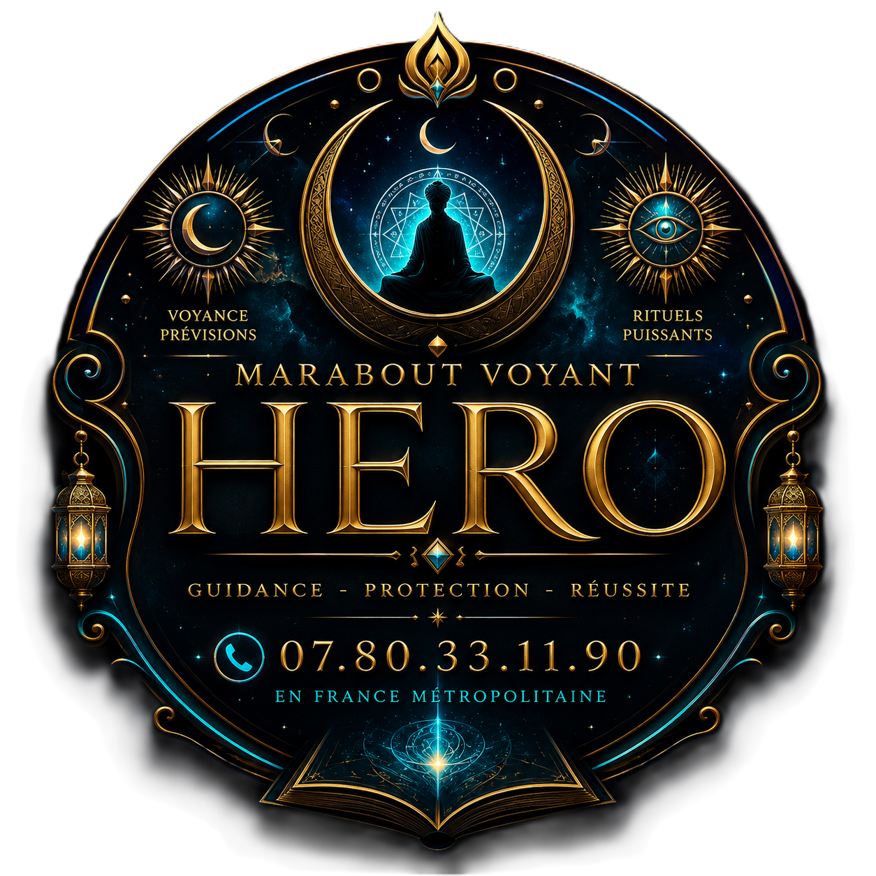 Logo Maître Hero — Marabout Voyant